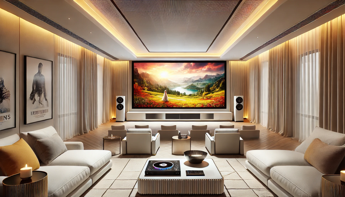 Electric Projection Screens from Elite Screens: Sleek, Motorized Solutions for Every Space