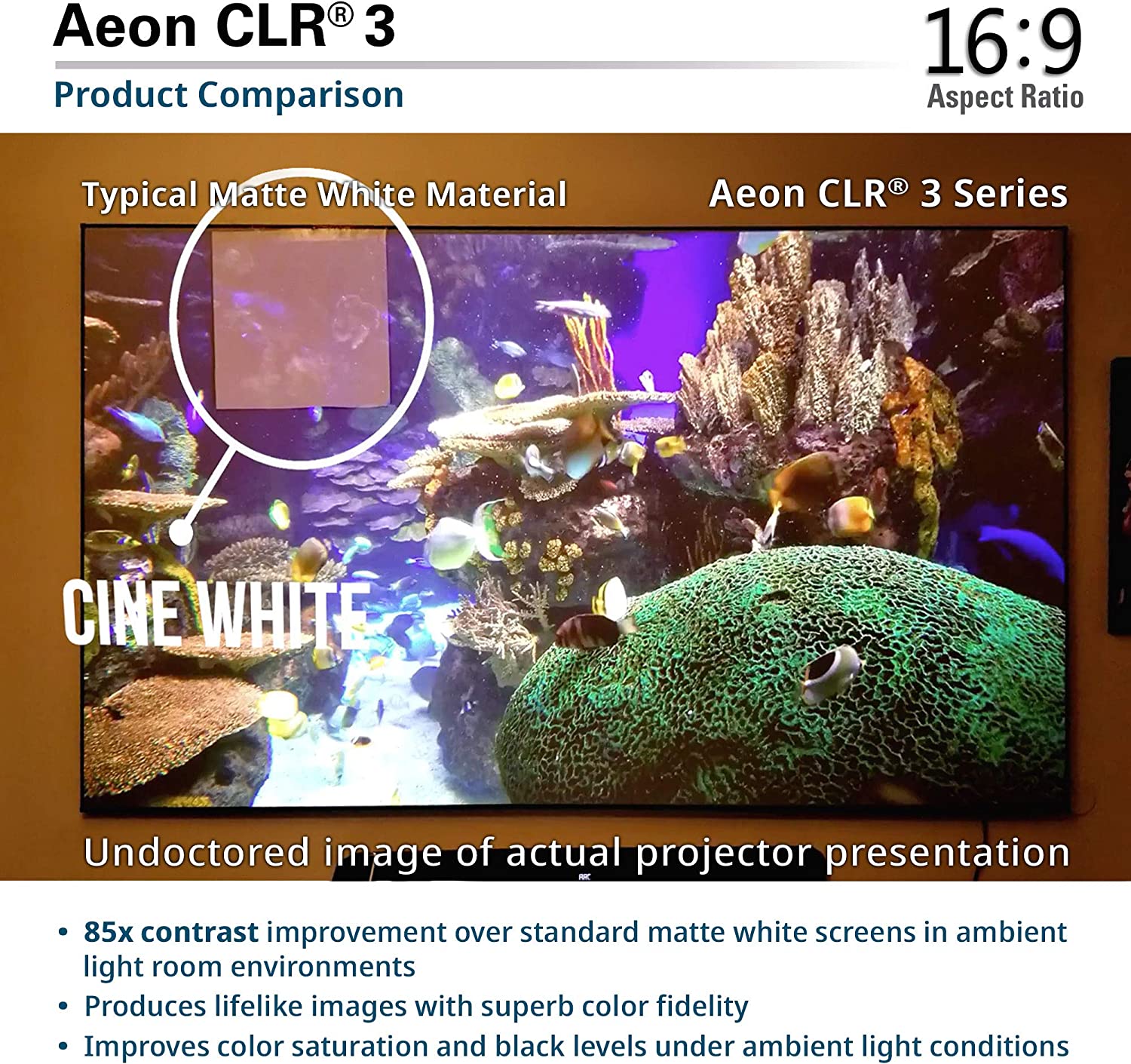 AEON EDGE FREE - FIXED FRAME PROJECTION SCREEN