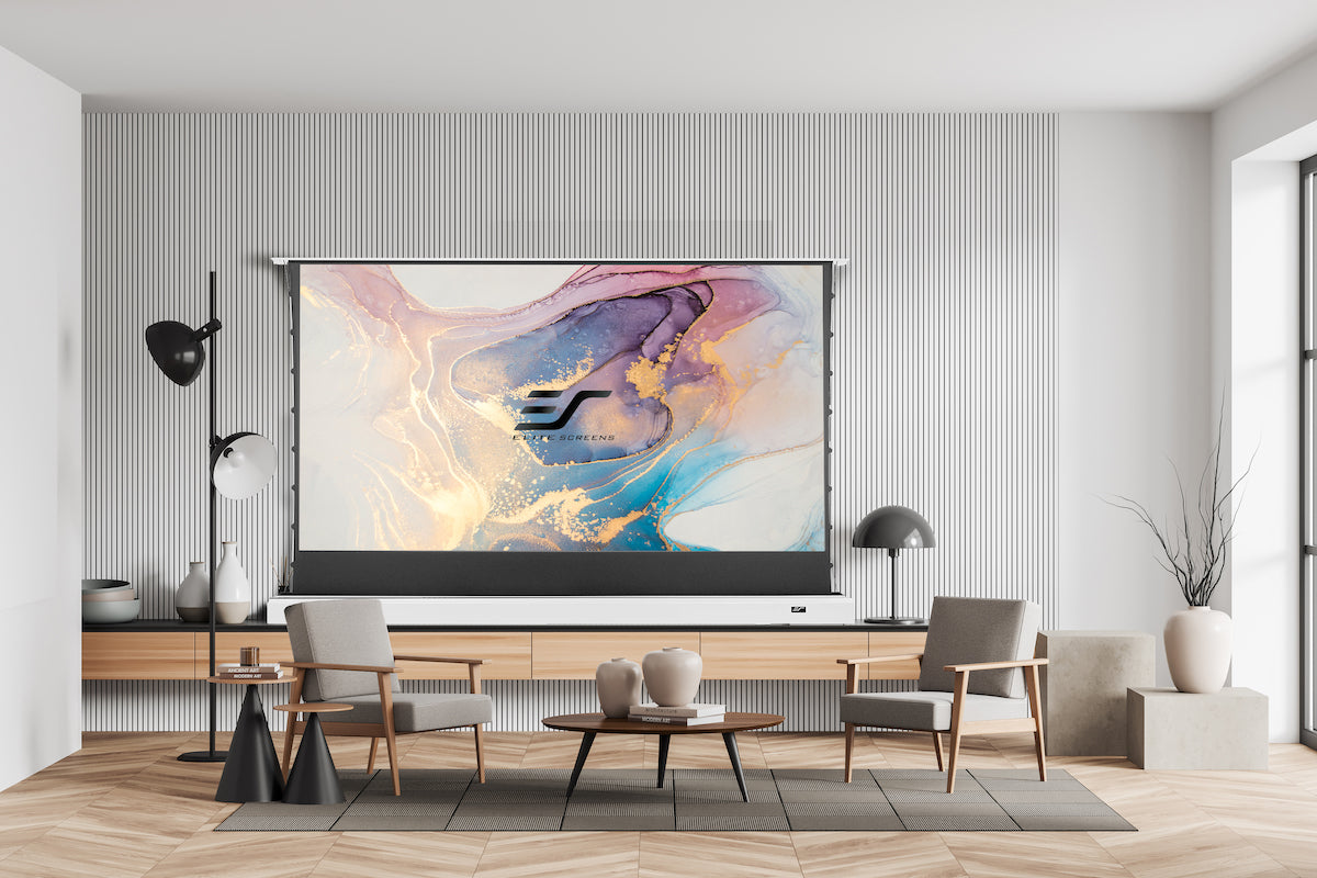 Portable Ceiling-.Light-Rejecting UST Projection Screen