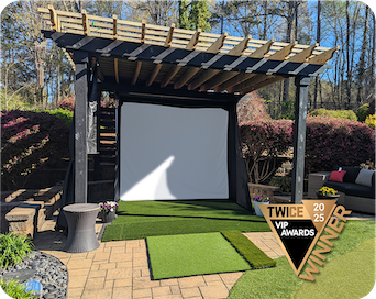 Elite Screens GolfSim Portable ImpactWhite® 350 Wins The 2025 TWICE VIP Award
