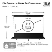 EZ CINEMA PLUS TAB-TENSION - PORTABLE PROJECTION SCREENS - TELESCOPE SYSTEM