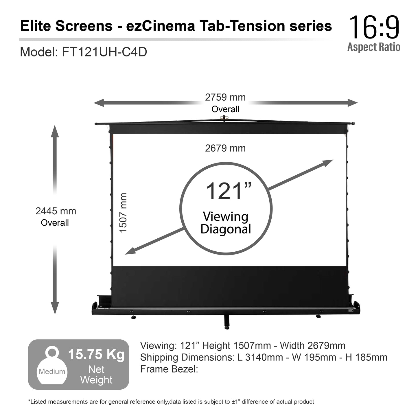 EZ CINEMA PLUS TAB-TENSION - PORTABLE PROJECTION SCREENS - TELESCOPE SYSTEM