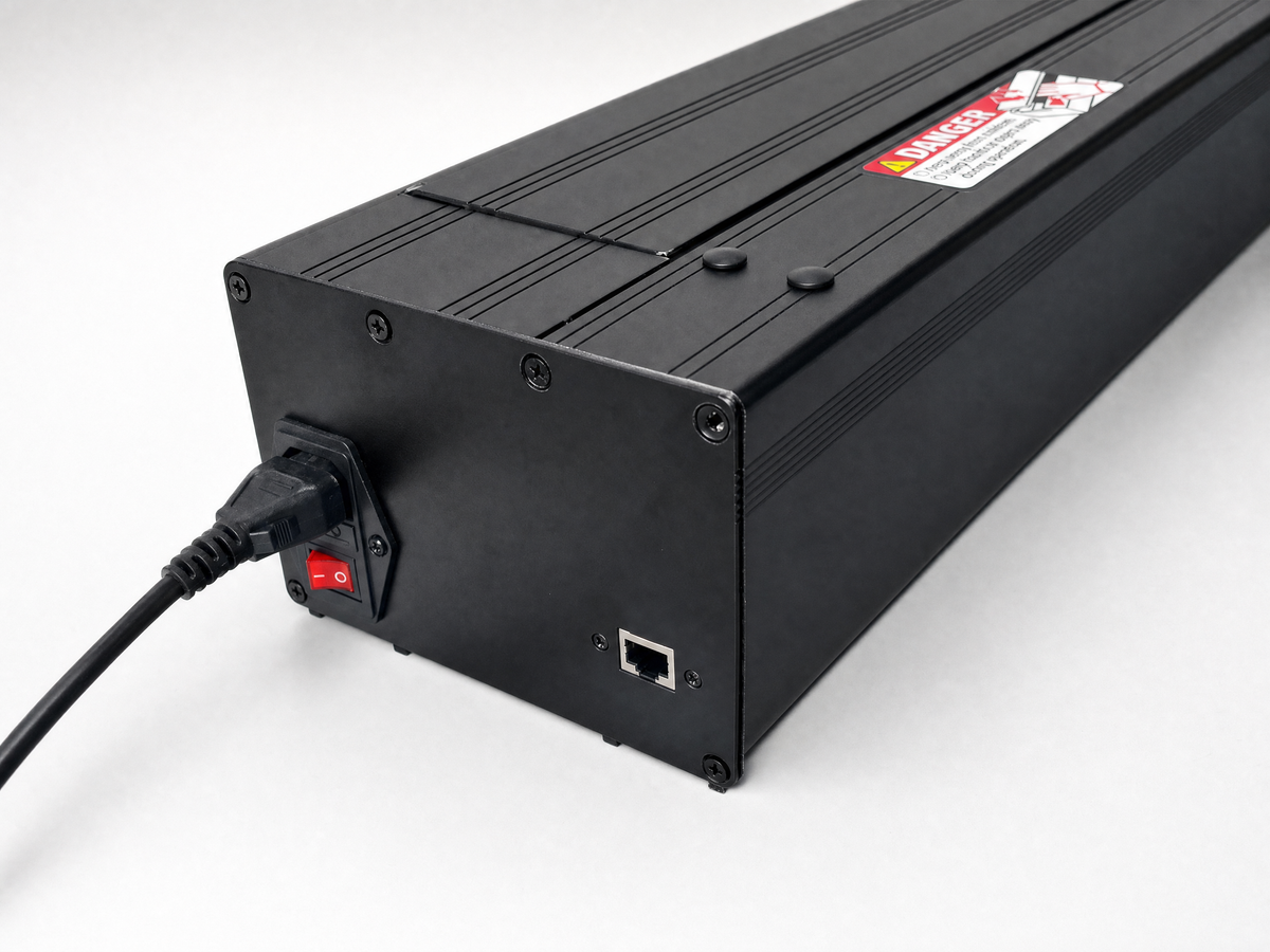 Kestrel Tab-Tension – CLR®5 with Square Housing – Electric Floor-Rising Projection Screen