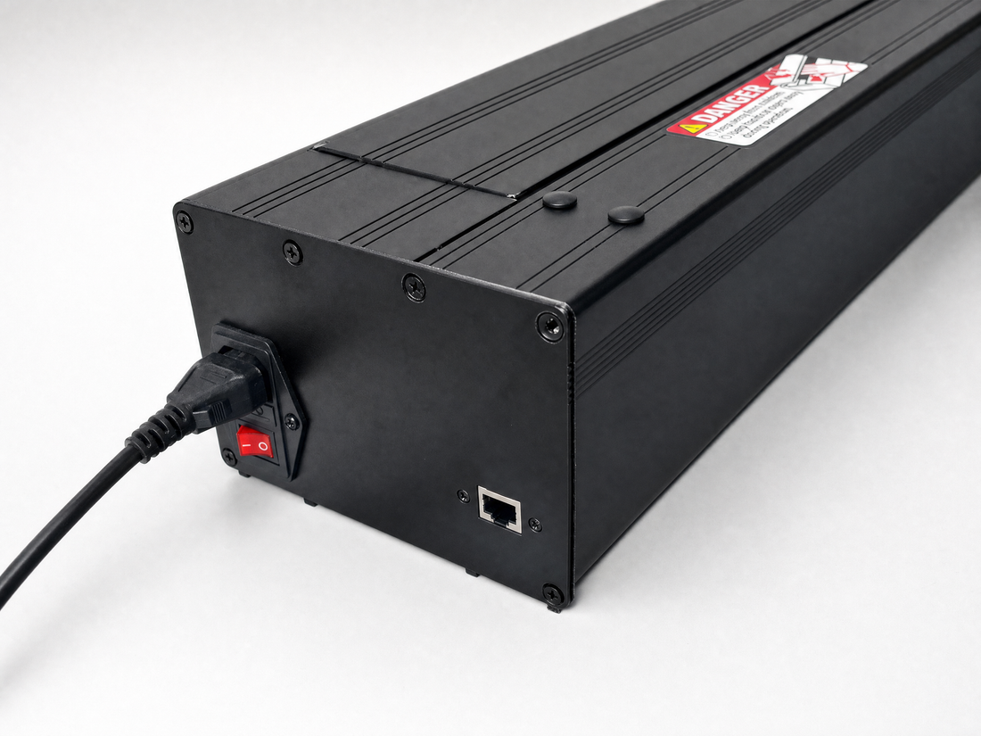 Kestrel Tab-Tension – CLR®5 with Square Housing – Electric Floor-Rising Projection Screen