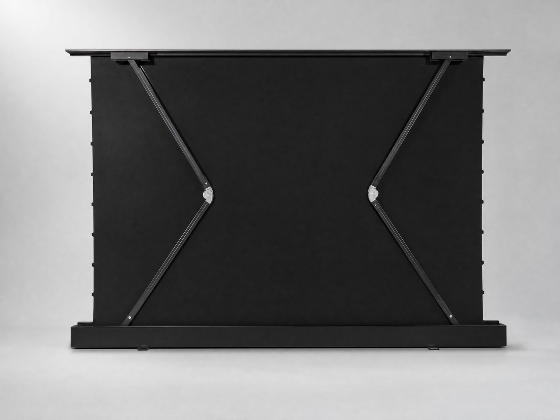 Kestrel Tab-Tension – CLR®5 with Square Housing – Electric Floor-Rising Projection Screen
