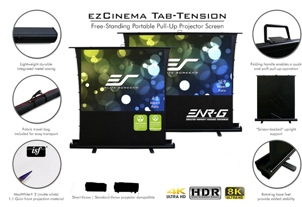 EZ CINEMA PLUS - PORTABLE PROJECTION SCREENS