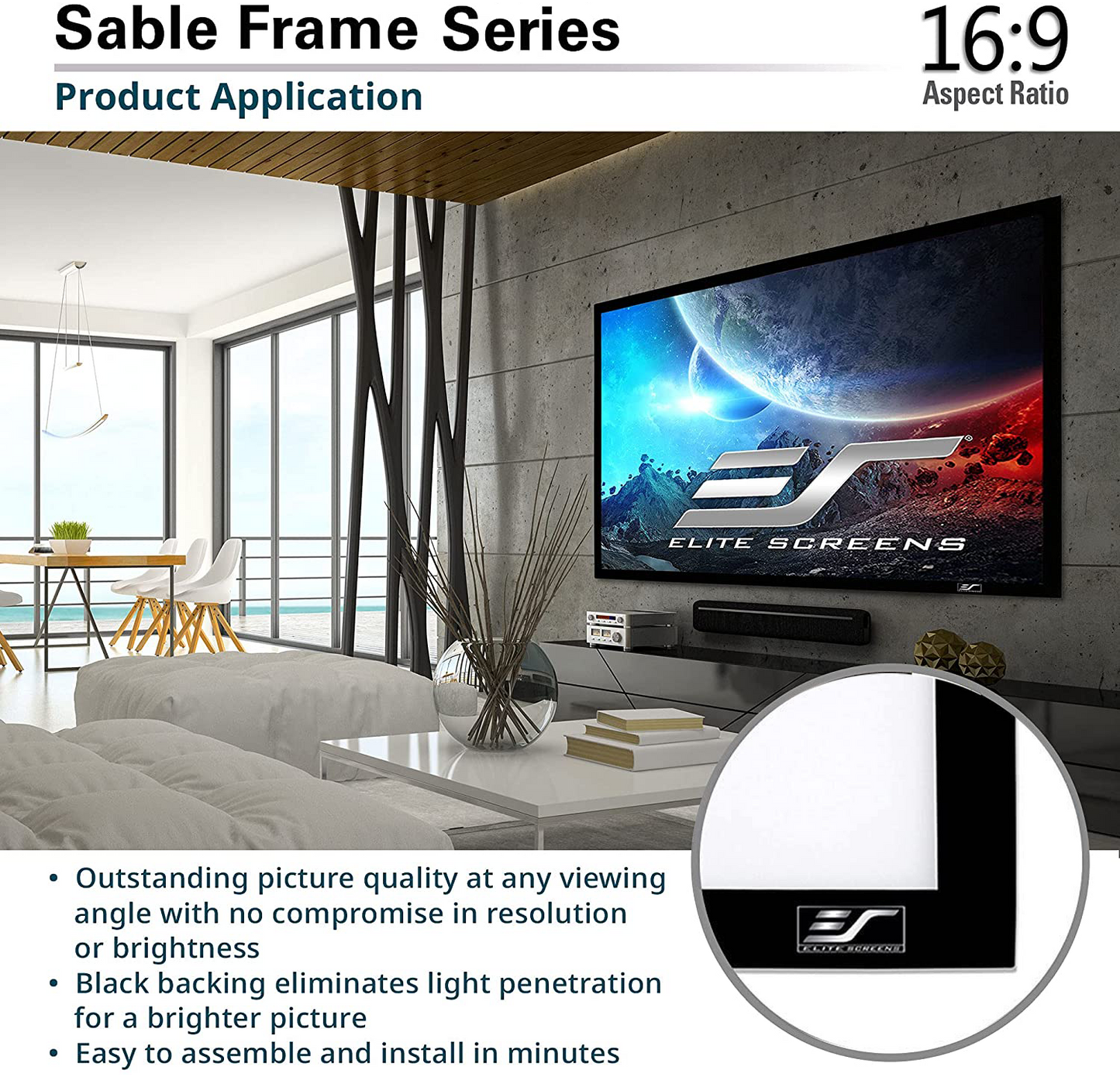 Sable Frame - Projectiescherm met vast frame