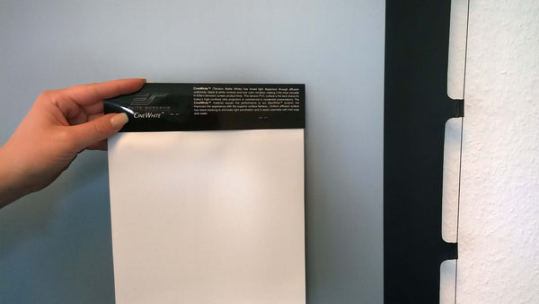 CINEWHITE  CAMPIONE DI MATERIALE PER SCHERMO (DIN A4)