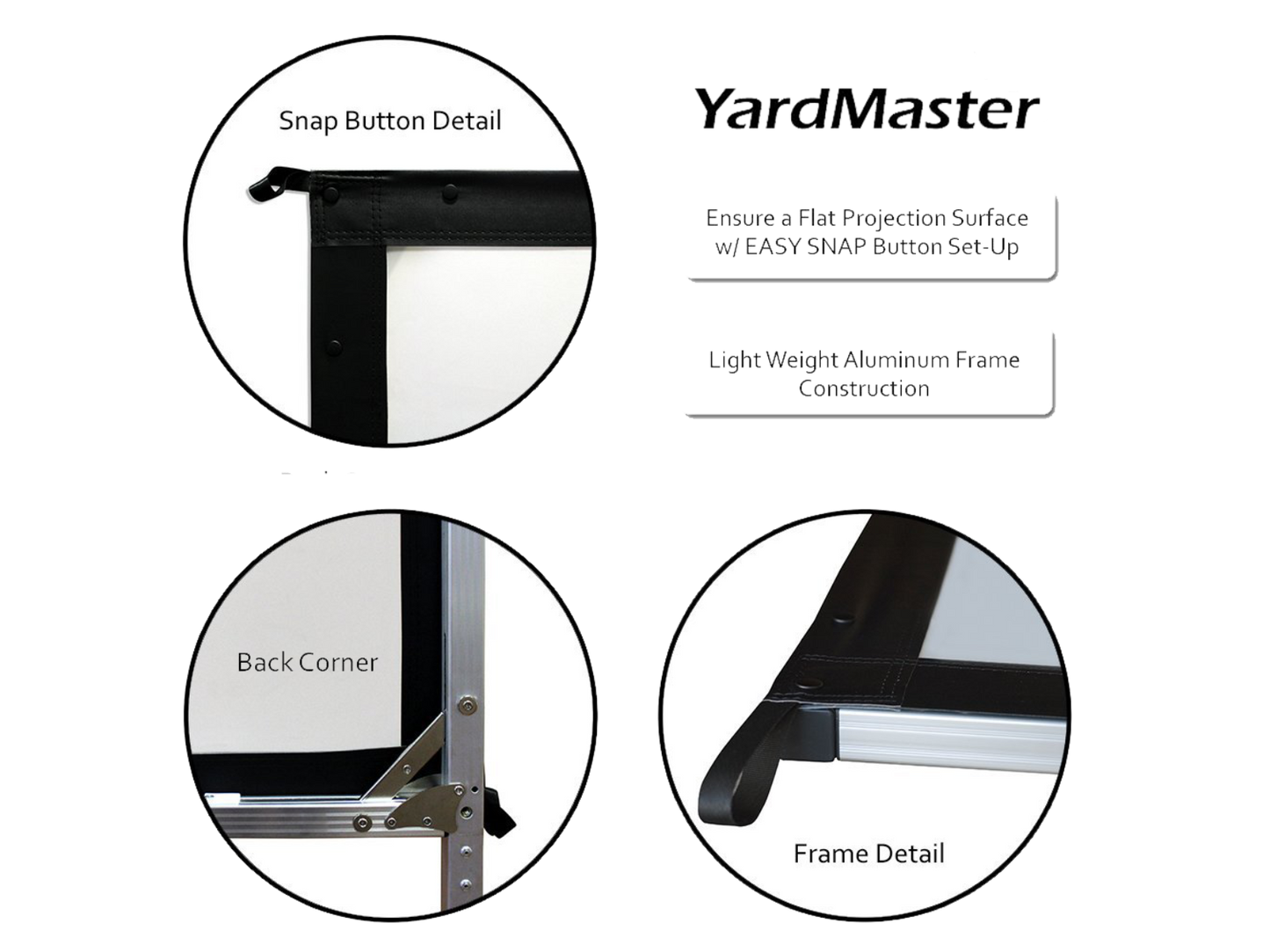 Yard Master 2 - Pantallas de proyección portátiles para exteriores