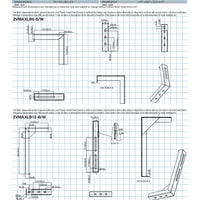 WALL SPACERS - L BRACKETS ZVMAXLB12-B