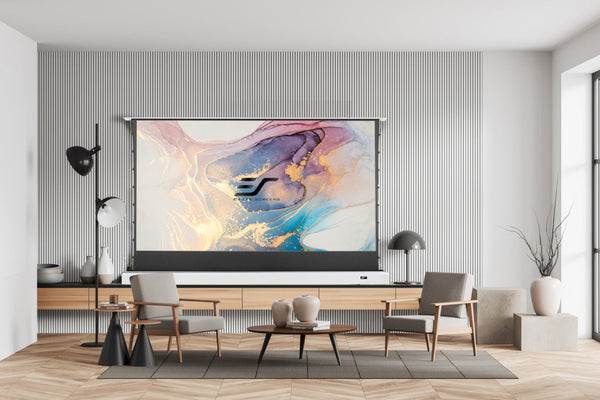 Kestrel Tab-Tension – CLR – Electric Floor-Up Projection Screen